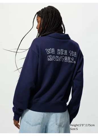 Синий толстовка pop mart ut на молнии Uniqlo (388413344)