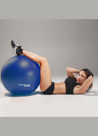 Мяч для фитнеса (фитбол) 85 см. Anti-Burst Blue Cornix XR-0249 (345715492)