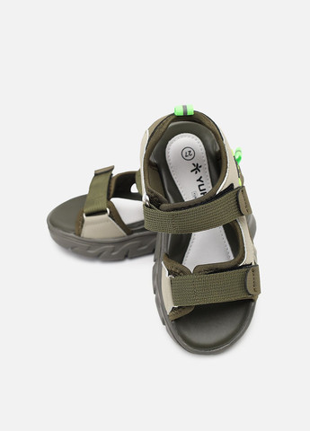 Босоніжки для хлопчика колір хакі ЦБ-00266922 Yuki (329144549)