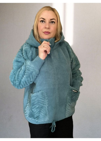 Бирюзовая женская куртка из шерсти "альпака" Value Plus
