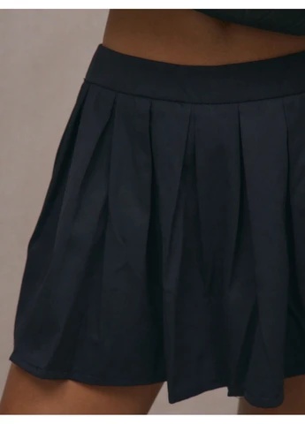 Черная однотонная юбка SHEIN
