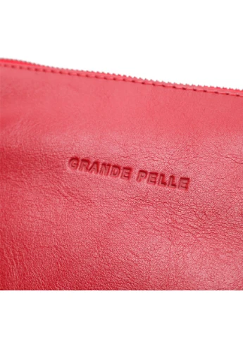 Яркий женский клатч из натуральной кожи Красный 26х15,5х3 см Grande Pelle (391193496)
