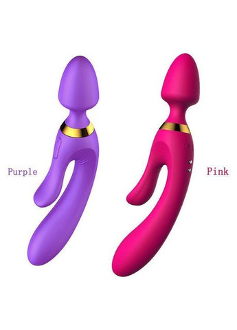 Вібратор кролик для клітора подвійний TRIO Max кролик з анальною пробкою масажером малиновий Leten (303888475)