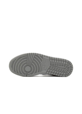 Сірі всесезонні кросівки air jordan 1 mid light smoke grey 37, без хутра Nike