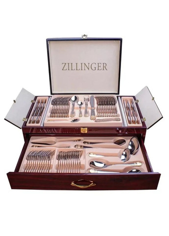 Набор столовых приборов ZL-72G Versailles 72 предмета в подарочном чемодане на 12 персон Zillinger (353835475)