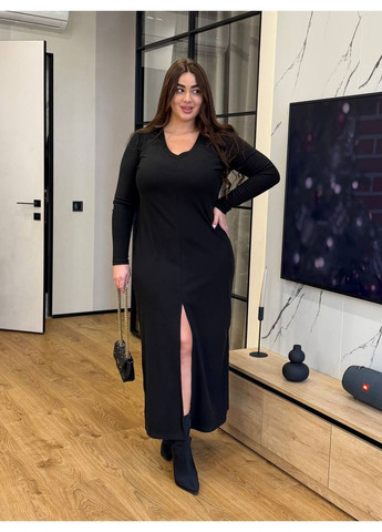 Чорна святковий, коктейльна, повсякденний, вечірня, ділова, кежуал жіноча трикотажна сукня Asi.Store.ua