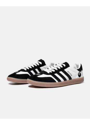 Білі Осінні кросівки чоловічі adidas stussy x samba 8 ball concep адідас сабма No Brand
