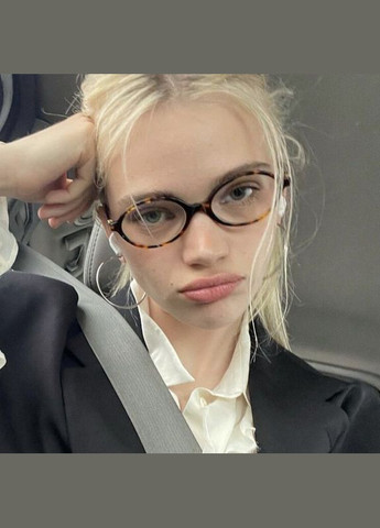 Очки для имиджа с прозрачной линзой оправа леопардовая (4-12) No Brand (313286154)