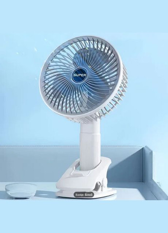 Акумуляторний настільний ручний вентилятор на прищіпці Super A2 No Brand (316714917)