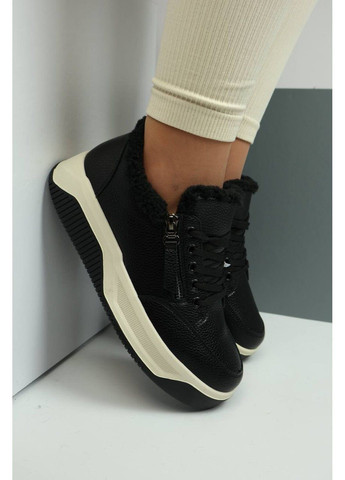 573 Кросівки Зимові Шкіряні Чорні утеплені Yimeili чорні зими (372384792)