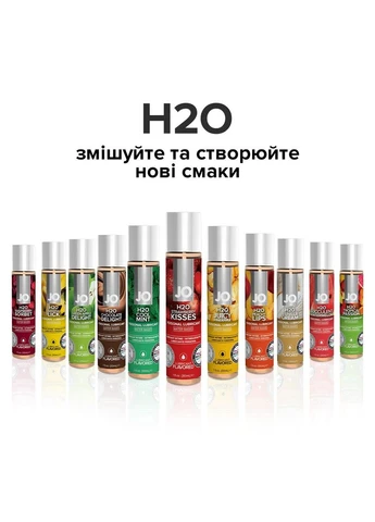 Лубрикант со вкусом Клубники (30 мл) на водной основе, без сахара, растительный глицерин - H2O System JO (383525864)