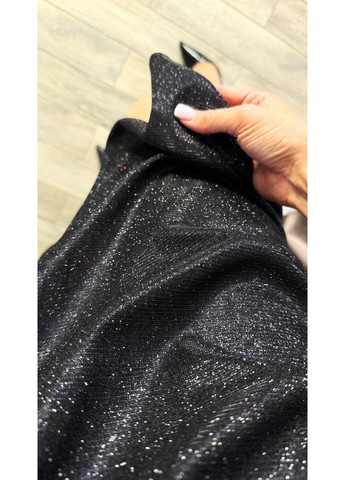 Чорна сукня 934 люрекс трикотаж з напиленням,на запах,запах зашитий,пояс резинка Україна