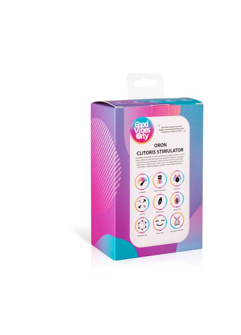 Вибратор для клитора в форме сердца Oron, силиконовый, голубой, 6 см Good Vibes Only (331168789)