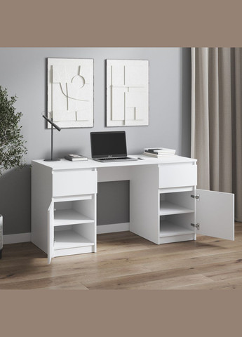 Компьютерный стол, письменный стол с двумя тумбами, c ящиками без ручек R-34 VAYS (338257863)