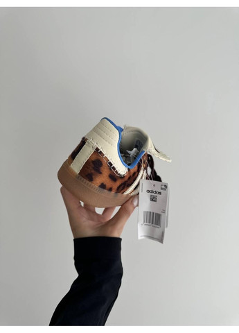 Белые демисезонные кроссовки мужские adidas samba x walles bonner leopard адидас самба No Brand