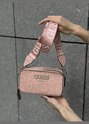 Жіноча сумка Guess крос-боді прямокутна рожева No Brand (295903389)