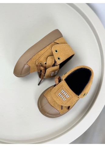 Бежевые повседневные осенние ботинки осенние детские бежевые 1616 No Brand