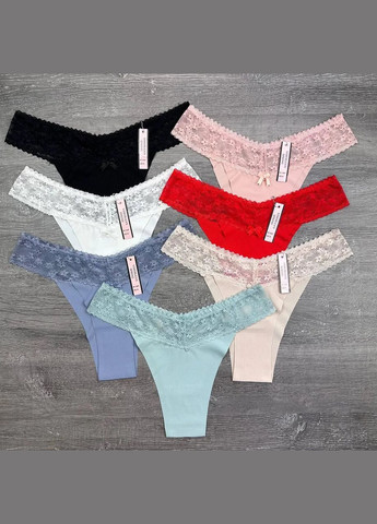 Комплект женских трусиков танга 7 шт No Brand Танга (325419108)