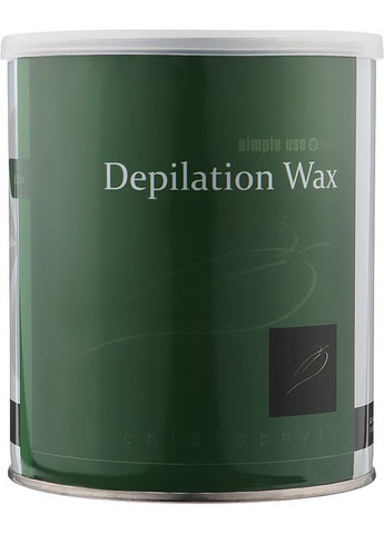 Теплый воск для депиляции в банке "Хлорофилл" Depilation Wax 800ml (1055725-69345) Simple Use Beauty (365800536)