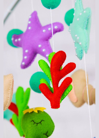 Дитячий мобіль на ліжечко для немовлят WooolyWool «Морські мешканці» No Brand (342757986)