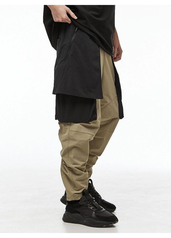 Карго штани зі стрейч нейлону "Хідза", світла олива з чорним. Vakko (373714215)