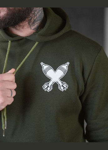 Мужское худи на флисе с принтом Девушки хаки No Brand (315865064)