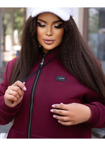 Бордовая зимняя женская удлиненная куртка с капюшоном на меховой овчине | стильные цвета замеры в описании куртка-пальто DK/DL Мода без кордонів