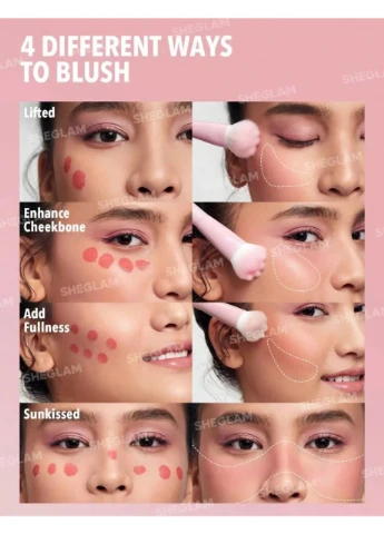 Пензлик для рум'ян рідких текстур Color Bloom Liquid Blush Brush у вигляді котячої лапки Sheglam (330762307)