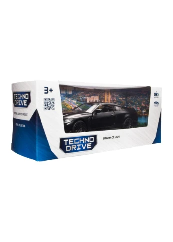 Автомодель BMW M4 CSL 2023 1:38 металлическая Черная TechnoDrive (398289244)