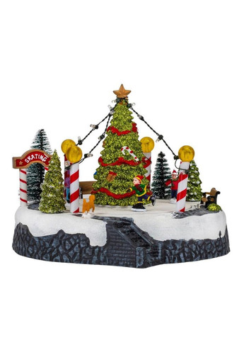 Іграшка Карусель з підсвічуванням та музикою Різдвяна ялинка 21х18 см ELISEY (366215013)