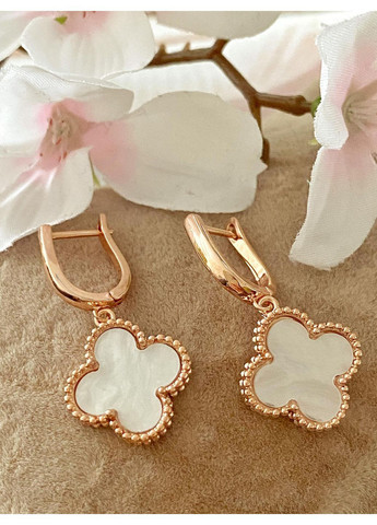 Позолоченные Серьги "Клевер" + Браслет дл.17см-20.5см, дл.17.5см-20.5см. Позолота No Brand (364502960)