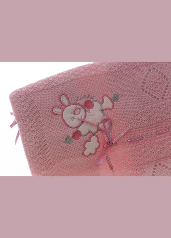 Плед для девочки вязка на синтепоне Зайка 80*85 см розовый (34846) Murat baby (296193373)