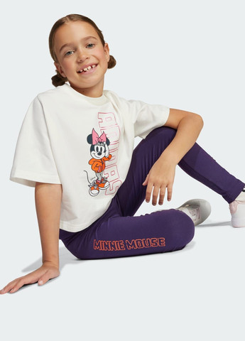 Фиолетовые демисезонные леггинсы disney minnie mouse kids adidas