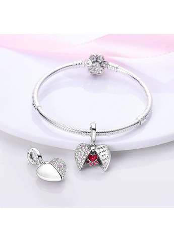 Серебряная бусина-подвеска "Отпечаток лапки на моем сердце" Kabluchka (355345939)