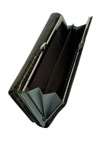 Жіночий гаманець з натуральної шкіри C827-E259 зелений 19х9х3 Balisa (369157602)