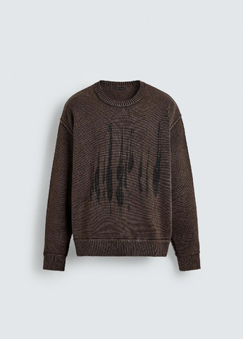 Коричневый зимний свитер Zara