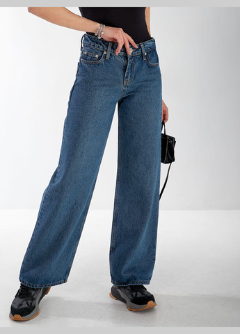 Джинсы Everton Wide leg женские синего цвета 33058 No Brand - (338257752)