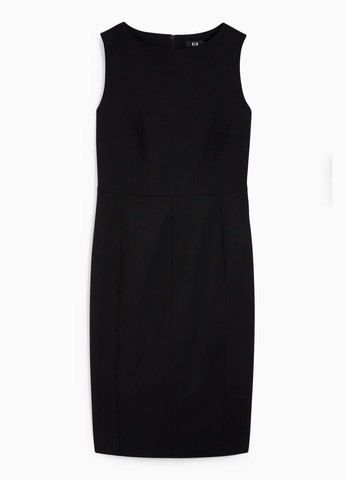 Черное кэжуал платье в деловом стиле C&A однотонное