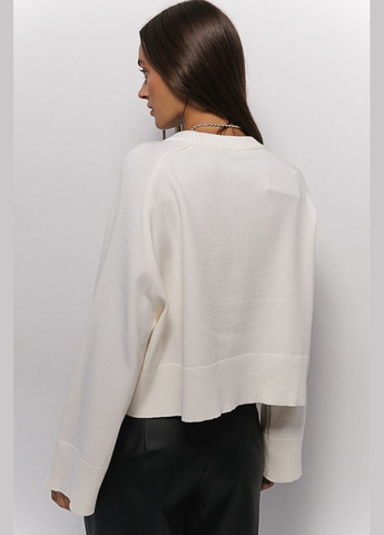 В'язаний жіночий джемпер з широкими рукавами світло-фісташковий Arjen (304251292)