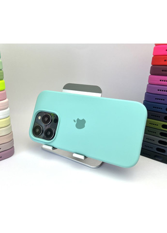 Чехол Silicone case на 14 PRO с микрофиброй силиконовый для айфона 14 О Marine green No Brand (369137042)