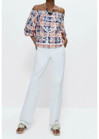 Комбінована блуза з бавовни Uterque