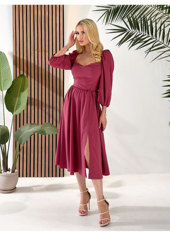 Бордова сукня міді🌿 Luna