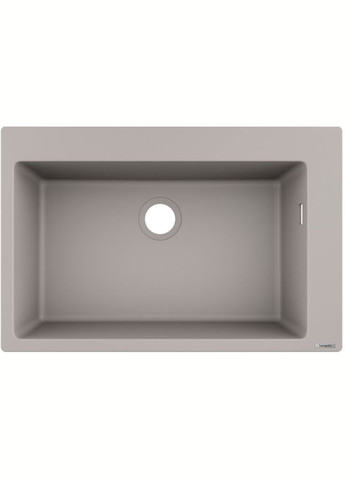 Мойка кухонная S51, гранит, прямоугольник, без крыла, 770х510х190мм, чаша 1, накладная, S510-F660, серый бетон Hansgrohe (314928120)