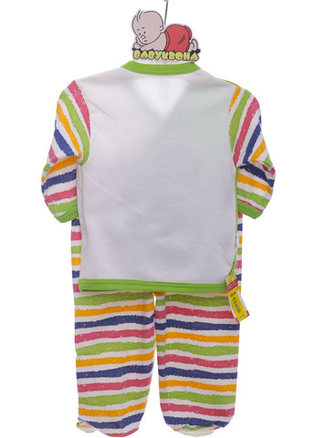 Зелений демісезонний комплект повзунки, сорочечка, шапочка для хлопчика трикотажний friend's зелений 62 см (36975) BABYKROHA