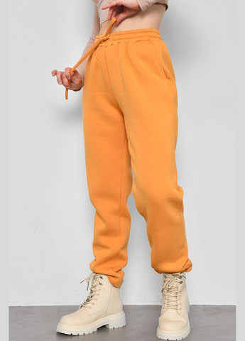 Спортивні штани жіночі на флісі гірчичного кольору Let's Shop (283322908)
