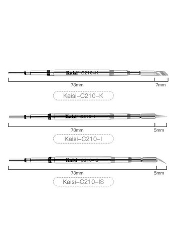 Жало, наконечник C210-IS / вигнутий конус / для паяльника / паяльних станцій Kaisi (325432640)