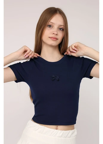 Футболка з коротким рукавом жіноча колір синій TSB-00277448 Divon - (390467808)