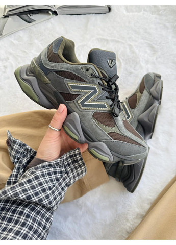 Серые демисезонные кроссовки мужские new balance 9060 grey brown нью беланс 9060 No Brand