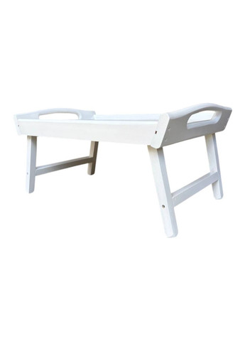 Складаний кавовий столик для сніданку в ліжко білий 42×28×17 см №5 No Brand (362193173)