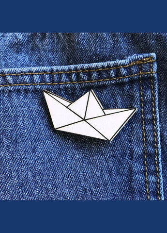 Значок из дерева "Кораблик оригами" Cozy-Up (291162265)